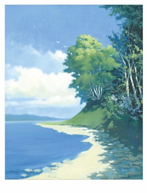 Michigan Shoreline Oil Painting